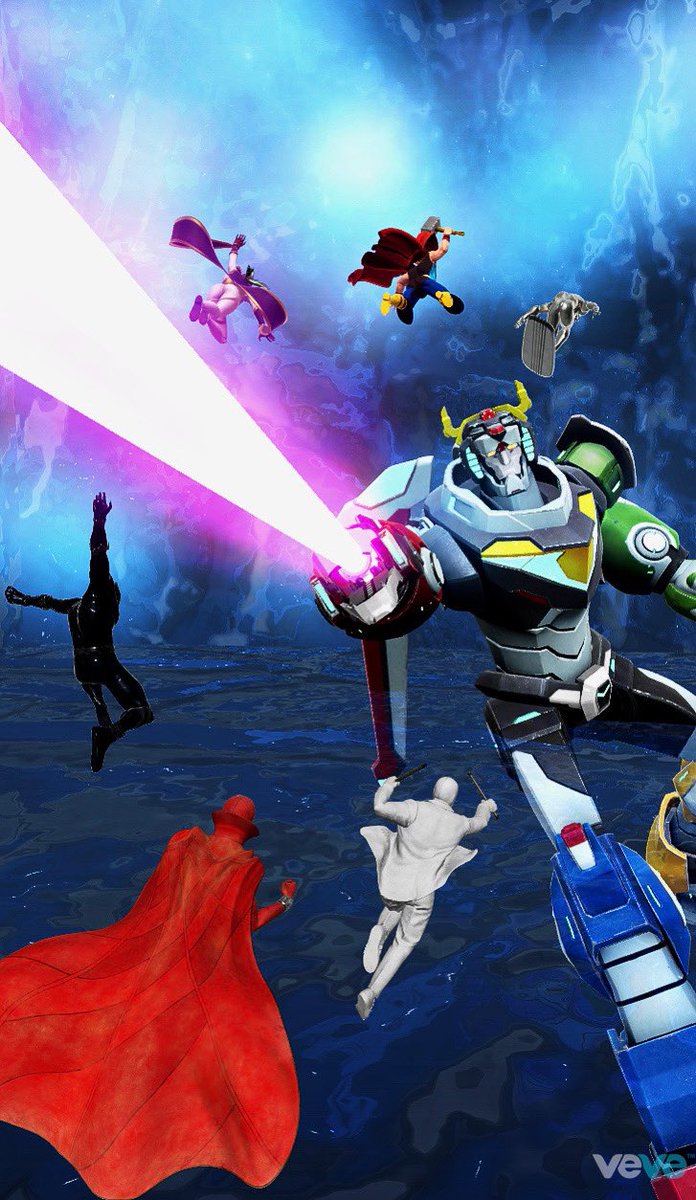 mandophilly's tweet photo. #VeVeRumble  @veve_official My epic battle between Voltron and The Avengers inside the Tesseract! All done in VeVe app! https://t.co/BCxMa8Njq2