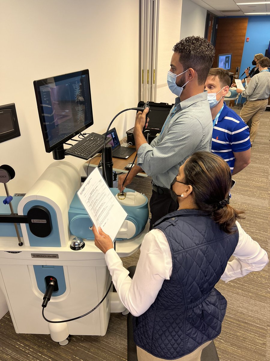 rschuch's tweet photo. Great simulation learning here @accpchest with Comp Bronch with Endobronchial Ultrasound. #meded #medtwitter @OtisBRickman #medsimulation @LauraFryeDrL @uniquesona @ummcIPdoc @ChristineArgen5 @ahalraiyes https://t.co/10ZFR9Dufx