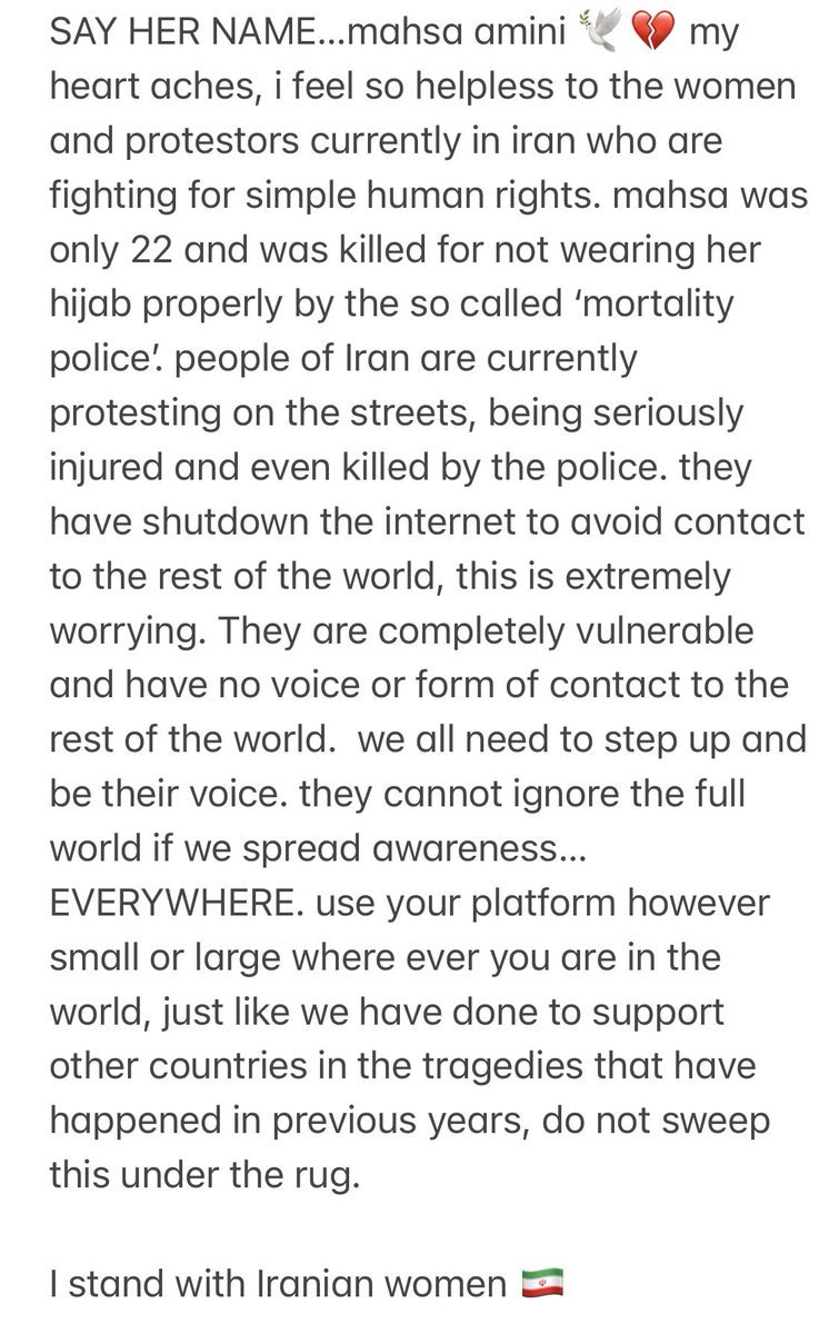 SAY HER NAME 🕊💔 #MahsaAmini