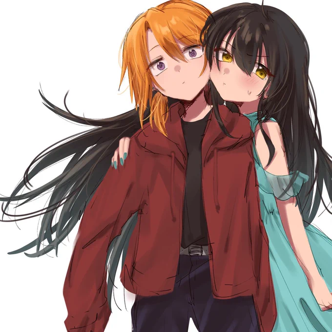 なるほど#女の子二人のイラストを貼る見た人もやる 