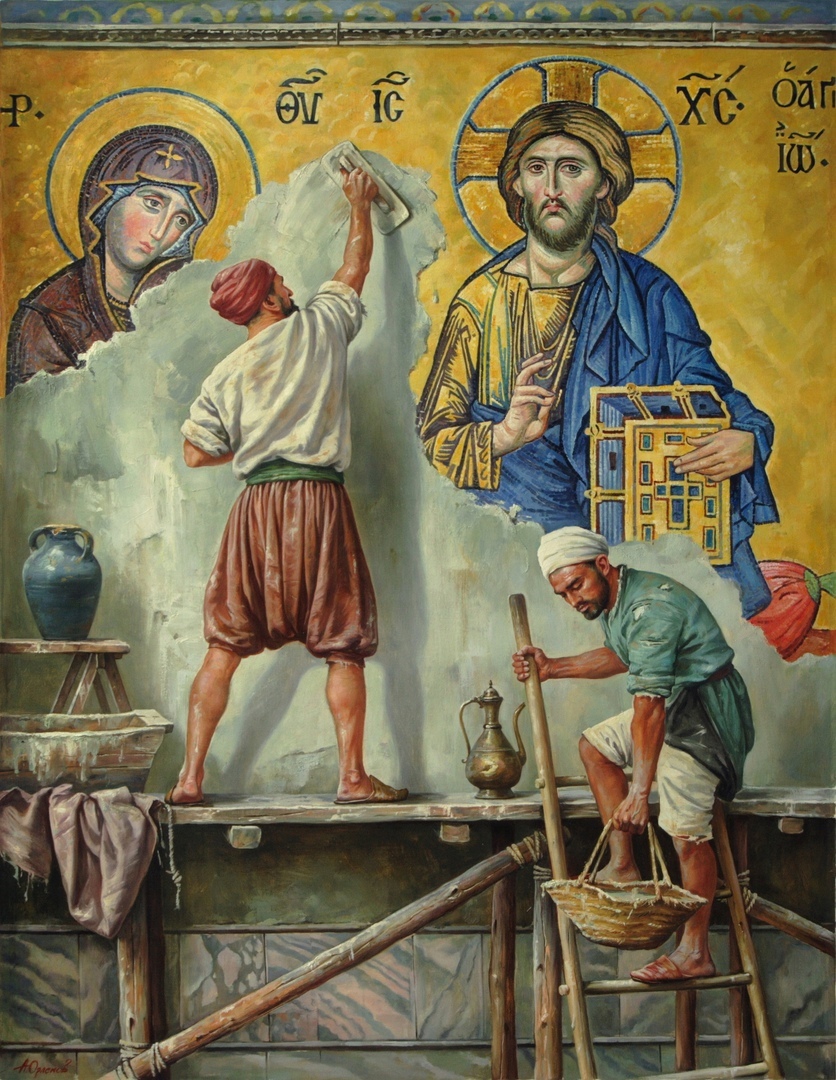 İlginç bir tablo.
Ukrain ressam Artur Orlenov, 1454, Ayasofya