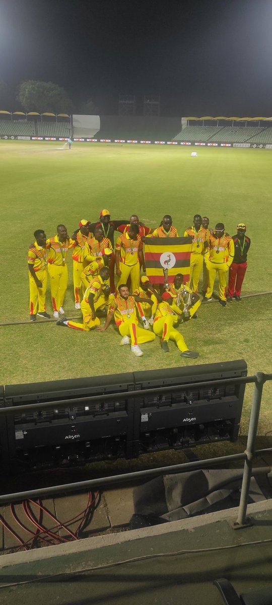 #AfricaCup 2022 Final winners <a href="/CricketUganda/">Cricket Uganda</a> <a href="/SuperSportTV/">SuperSport 🏆</a>  <a href="/CassimSuliman/">Cassim Suliman</a> <a href="/africacrick/">ACA T20 Africa CUP</a>