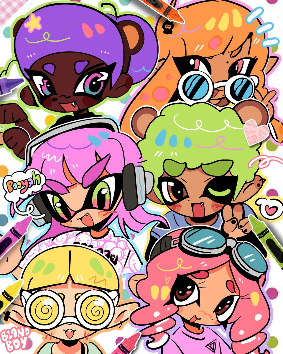 me and my friends in splatoon! @505core @Nyxsio