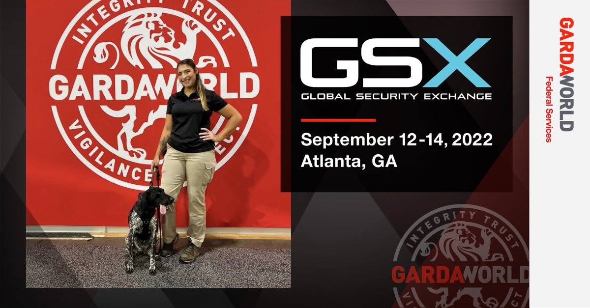 Last week our @GardaWorld_FS  canine, Anna, and her handler, Jessica, joined the @GardaWorld 
team onsite at the Global Security Exchange conference to highlight our security training and capabilities.

#GSX2022 #SecurityServices #GardaWorld