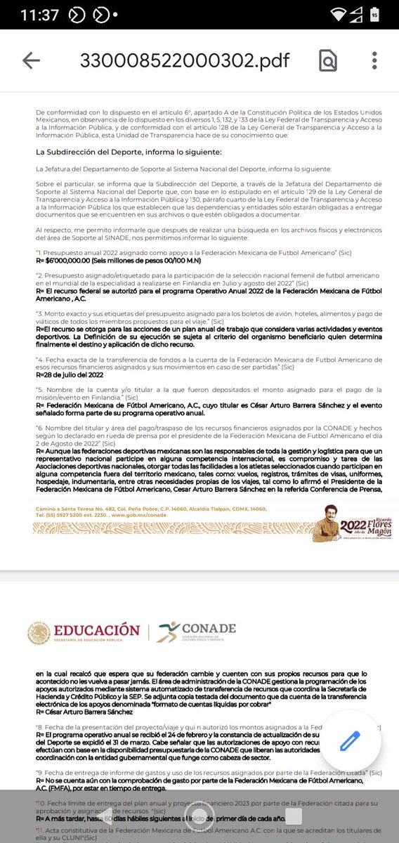 EstadioFAF's tweet photo. Que tanta porquería hay en @CONADE que una simple petición de transparencia les toma el mes completo,más medio mes de prórroga, solo para responder 13 preguntas y además mal.
@AnaGGuevara
@INAESMx 
@maryjosealcala 
@AndresPintosnl https://t.co/3GoVo7PmTb