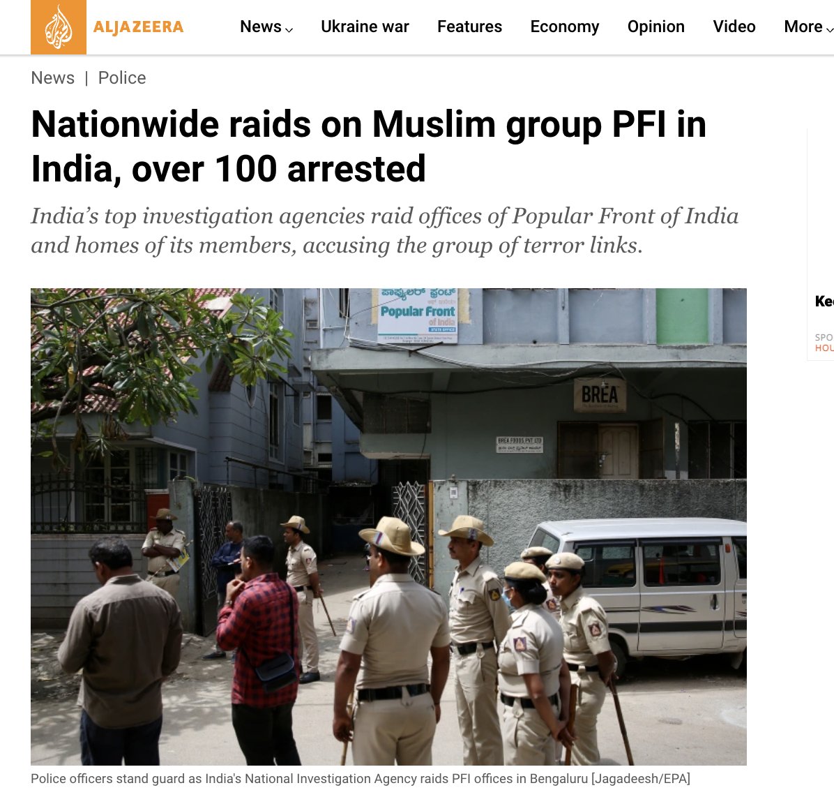 IAMCouncil's tweet photo. IAMC strongly condemns the arbitrary arrest of more than 100 Muslim leaders — mostly associated with the Popular Front of India (PFI) — in post-midnight raids across various Indian states. This is a massive crackdown on India’s Muslim leadership. 1/6 #PFICrackdown https://t.co/oIgEX9OBH8