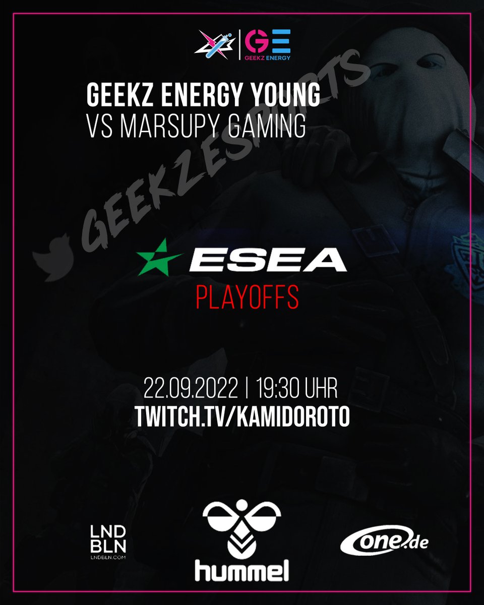 AKA HERO (@akaheroesport) on Twitter photo Heute Abend ist es soweit! Geekz Energy Young trifft in den <a href="/ESEA/">ESEA League</a> Playoffs auf Marsupy Gaming! Los geht es um 19:30Uhr auf twitch.tv/kamidoroto ! Wir hoffen natürlich auf eure Unterstützung!
#CSGO #eSports #HUMMELSPORT #geekzenergy Heute Abend ist es soweit! Geekz Energy Young trifft in den <a href="/ESEA/">ESEA League</a> Playoffs auf Marsupy Gaming! Los geht es um 19:30Uhr auf twitch.tv/kamidoroto ! Wir hoffen natürlich auf eure Unterstützung!
#CSGO #eSports #HUMMELSPORT #geekzenergy