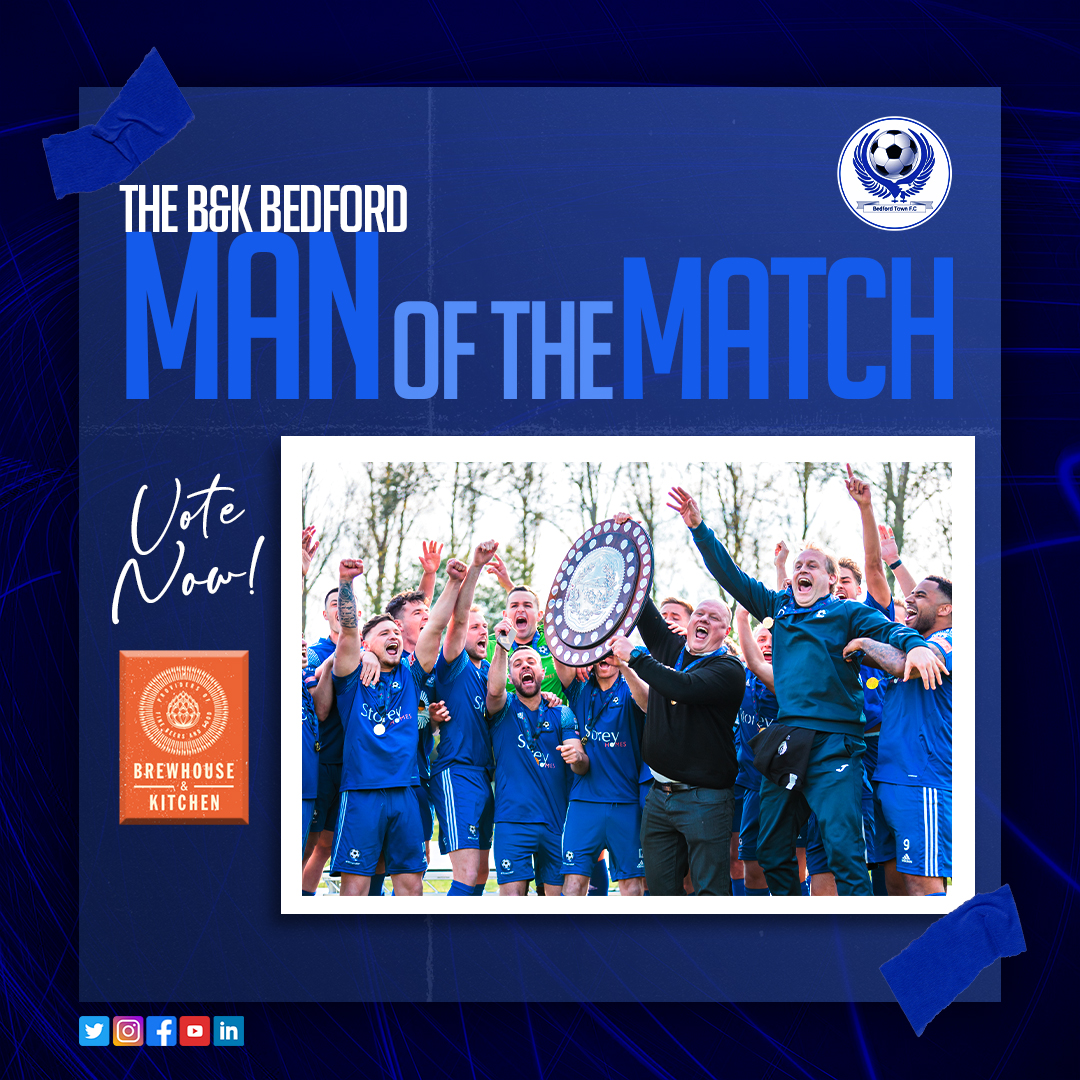 BedfordTown's tweet photo. 🏅 | 𝗠𝗼𝘁𝗠 ... 𝗩𝗢𝗧𝗘 𝗡𝗢𝗪!

Vote for today's @BKBedford man of the match 🆚 Ilkeston Town by heading over to 👇
https://t.co/qFOqphulKO

⌚️ Voting closes at 5:15 &amp; the winner announced shortly after on BTFC socials

🙏 Please vote fairly!

#BTVIT // #MotM // #COYE https://t.co/xFrMMNvsFV