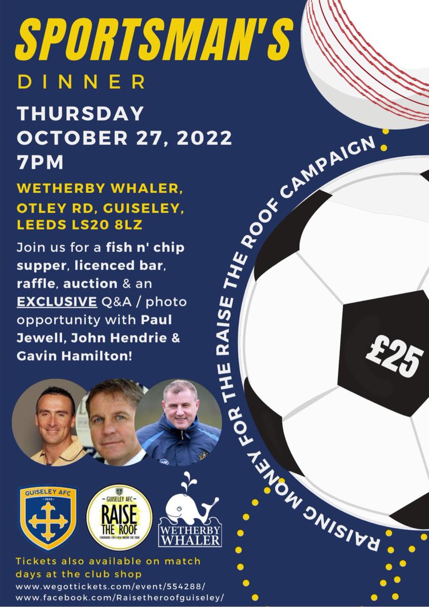 More information about the Sportman’s dinner <a href="/wetherbywhaler/">Wetherby Whaler</a>