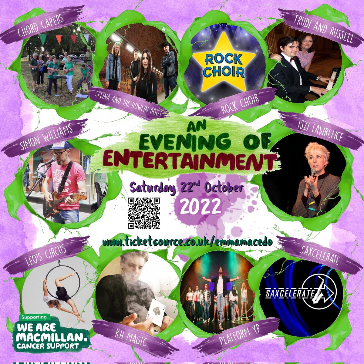 1 month to go!
<a href="/Selina_HDogs/">Selina & Howlin Dogs</a> <a href="/iszi_lawrence/">iszi lawrence</a> <a href="/KyeHarmsworth/">Kye Harmsworth</a> <a href="/saxcelerate/">Saxcelerate</a> <a href="/PYP_Agency/">Platform YP Agency</a> <a href="/RockChoir/">Rock Choir Official ⭐️</a> and more!!

Spread the word for a worthy cause and a fantastic line up of Entertainment for <a href="/macmillancancer/">Macmillan Cancer Support</a> 
ticketsource.co.uk/emmamacedo