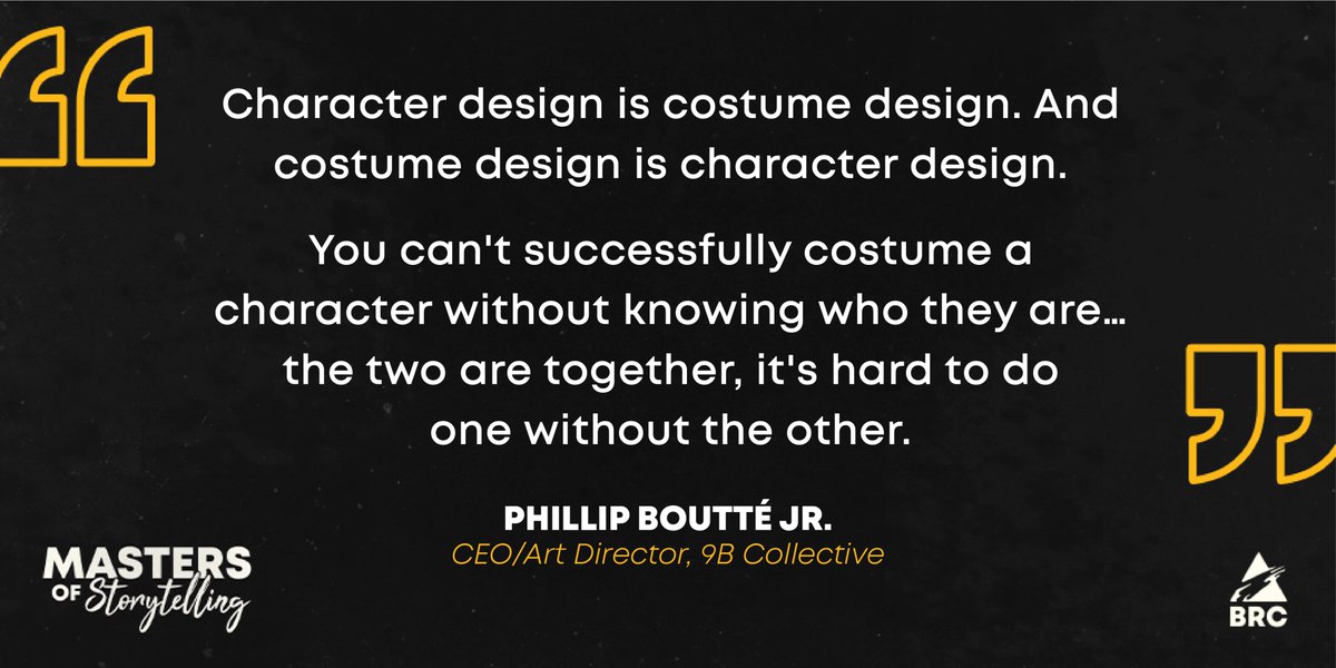 BRCArts's tweet photo. The latest episode of #MastersofStorytelling is out! Maya talks to @pboutte, Art Director &amp; CEO at @9BCollective, about costume &amp; character design, the permanence of practice, &amp; how his experience as a child actor influenced his purpose today. Listen now: https://t.co/qAyB6JBy8e https://t.co/05H7rSQPP6