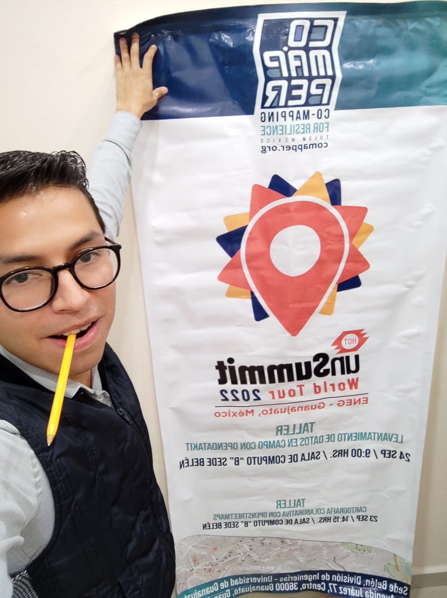 MapHubLAC's tweet photo. .@CoMapper ya inicia hoy sus actividades en la #ENEG, Encuentro Nacional de Estudiantes de Geografía en #Guanajuato, en el marco del #HOTUnSummit. ¡Únanse a sus actividades! https://t.co/VZ0YwpHIxj