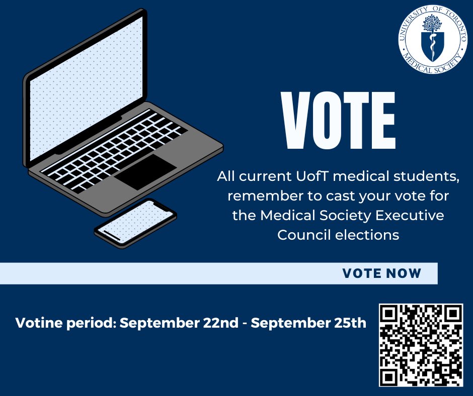 University of Toronto Medical Society (@uoftmedsoc) on Twitter photo Are you a current <a href="/UofTMDprogram/">U of T MD Program</a> student? If so, remember to cast your vote for the Medical Society Executive Council elections before September 25th. It’s easy, just visit utoronto.simplyvoting.com Are you a current <a href="/UofTMDprogram/">U of T MD Program</a> student? If so, remember to cast your vote for the Medical Society Executive Council elections before September 25th. It’s easy, just visit utoronto.simplyvoting.com