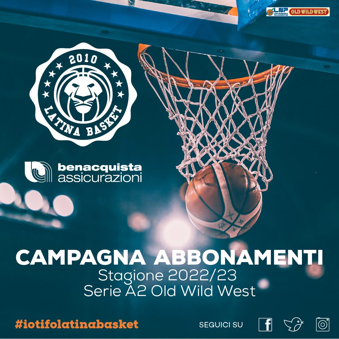 LatinaBasket's tweet photo. 🏀 Sostieni la tua squadra, abbonati subito! 💳
Per informazioni e prenotazioni:
contattare la biglietteria all’indirizzo e-mail: ticket@latinabasket.it 
compilare il format nella sezione abbonamenti del sito: https://t.co/nXlAIMVwGW 
#iotifolatinabasket #lanostrapassione https://t.co/xXnsi6icAC