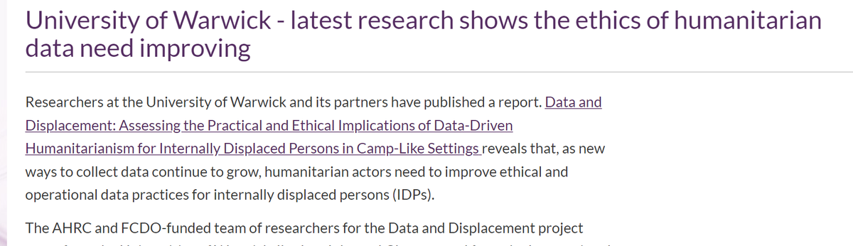 Data and Displacement Project tweet media