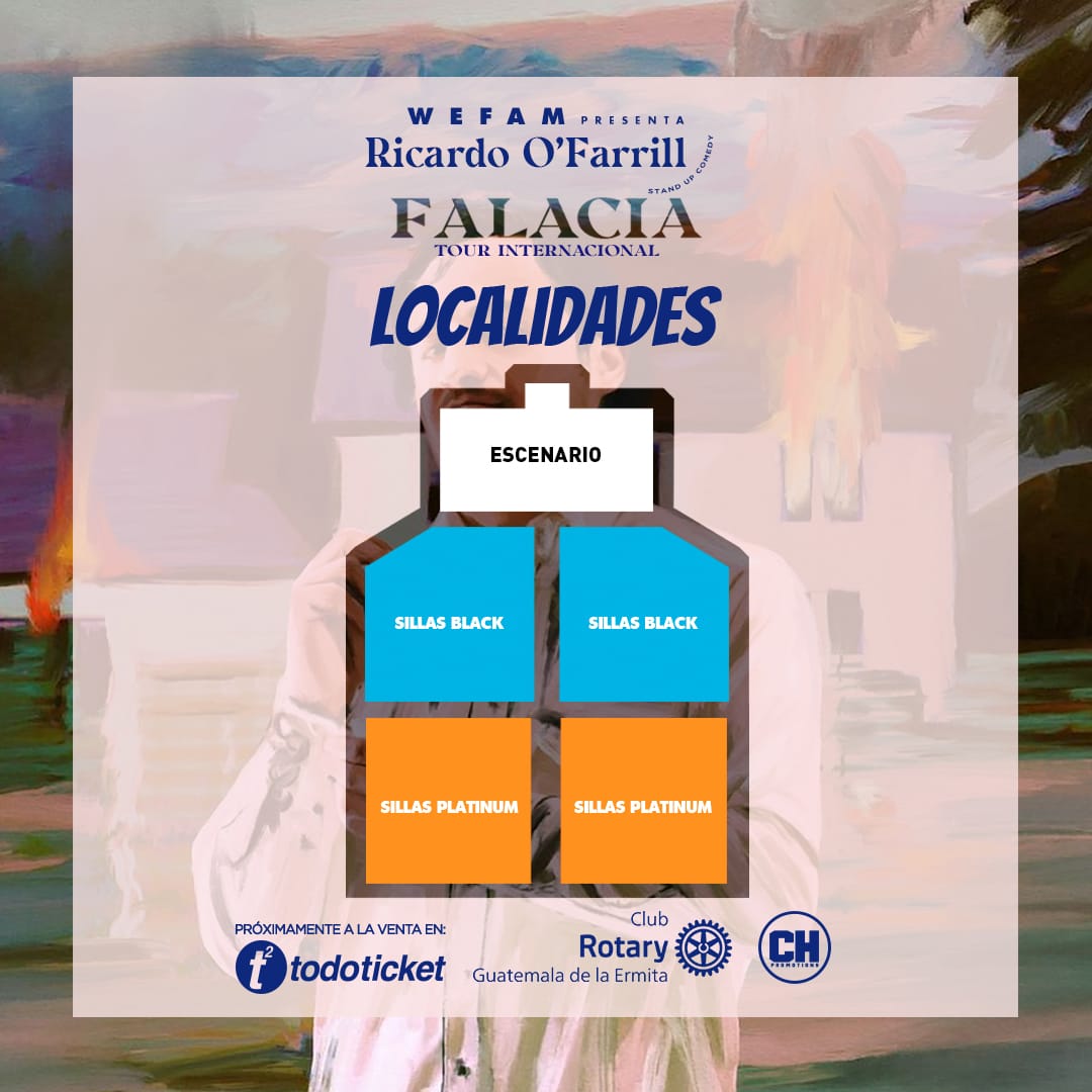 chpguatemala's tweet photo. 🚨¡Adquiere tus tickets a partir de mañana!🚨
Un show para llorar de la risa junto a Ricardo O’Farrill #FalaciaTour en Guatemala 🤪🤠
@Todoticket
📆 17 de noviembre
📍 Grand Tikal Futura Hotel
⏰ 8:00 pm
#CHPromotionsIsBack #ricardoofarrill #Comedia #Guatemala #humorNegro https://t.co/GWhTDTwbyz
