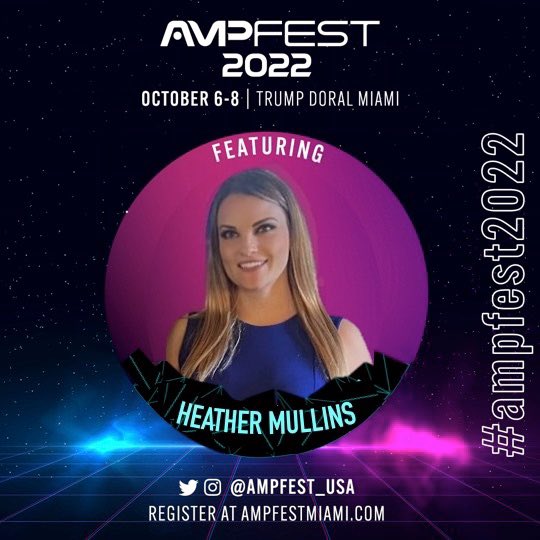 Blessed to be speaking at @AMPFEST_USA! In addition to other great speakers, #ampfest22 brings you the latest on technology, crypto, bio-hacking, artificial intelligence, & so much more! Can’t wait! Be sure to get your tickets ASAP & hopefully I’ll see you in Miami!!! 🤩💞