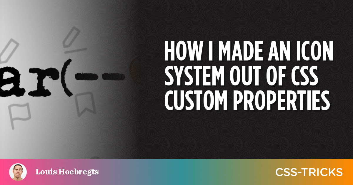 MrMarchi's tweet photo. How I Made an Icon System Out of #CSS Custom ...

-- Visual Design | : https://t.co/YCf7OAcc0H.

#Animation #Article #Browser #Code #Color #CustomProperties #Filter #Github #Hover #HowTo #HTML #Icons #JavaScript #Logos #Loop #Menu #Play #Prefix #Project #Sass #SVG ... https://t.co/1lj1h84Uka