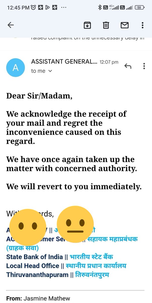 gr8n's tweet photo. @SBIHOME @TheOfficialSBI #sbibalusserry #sbicalicut My wife applied for SBI home loan. 2+ mnths for processing and finally sanctioned. Now it is another 2+ w, not called for documentation. Sanction to disbursement 2+ weeks . Complain to AGM you get nothing but automated reply. https://t.co/sig6KjtI0T