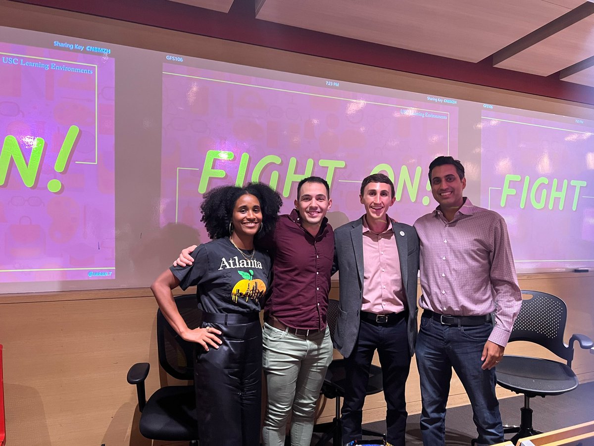 SRubinroit's tweet photo. Big thank you to:

Professor @jfellenzer 
Professor @SimSarna 
Professor @fhurtado 

for hosting us in your @USC classes (and sorry we missed your class @alanabrahamson)! https://t.co/WSTss3hehZ