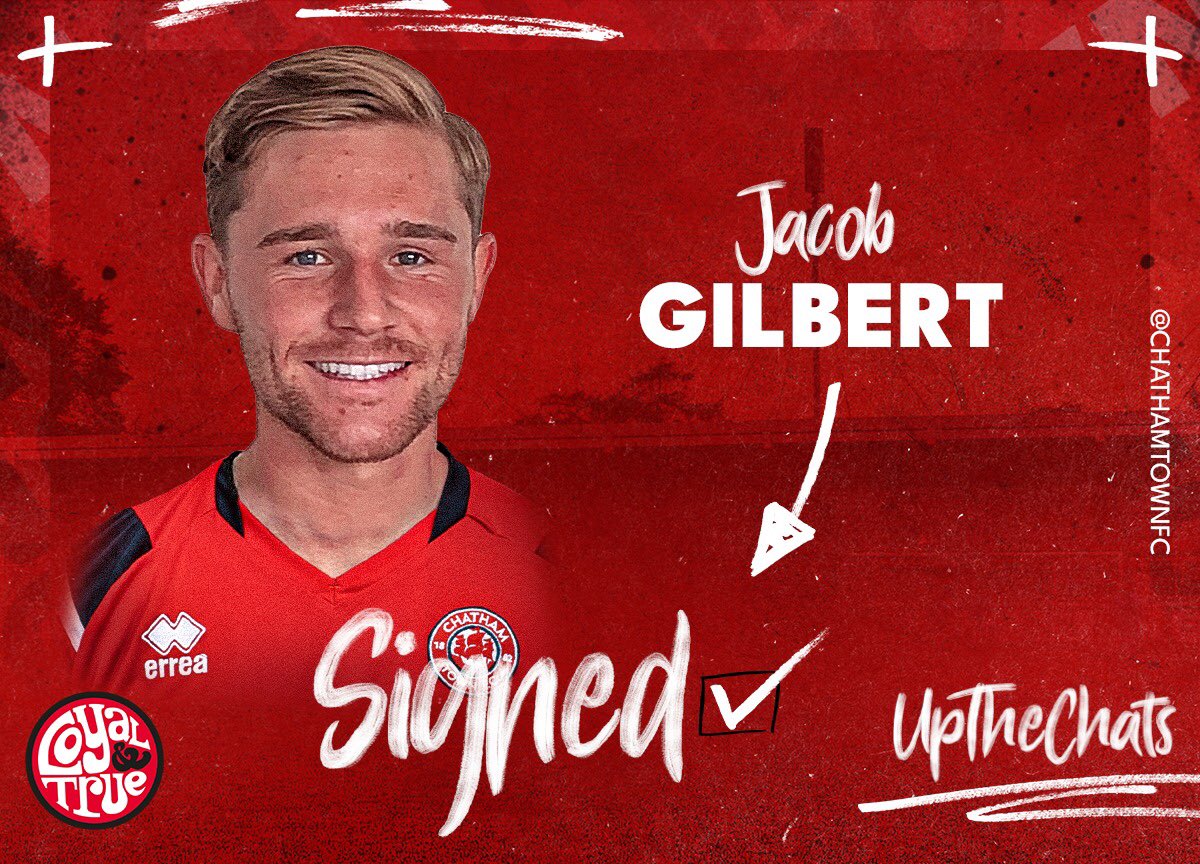 ChathamTownFC's tweet photo. Player News|

Chats are pleased to announce the signing of 20 year old midfielder Jacob Gilbert. Jacob previously played for @maidstoneunited and @hythetownfc. Jacob will be available for selection for Saturdays FA Trophy tie…

#UptheChats 🇾🇪 https://t.co/Z0Df7vjBoh