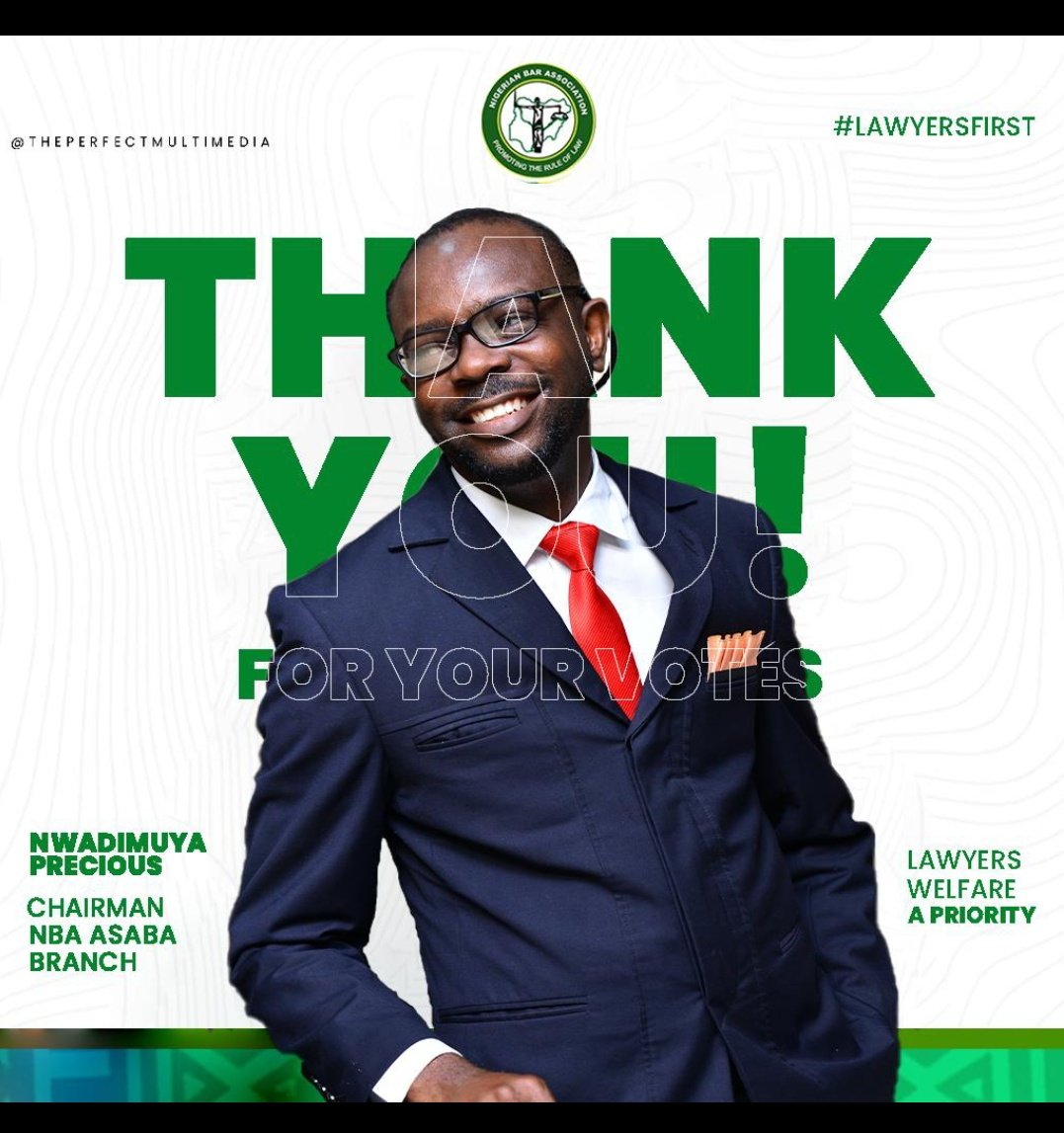 NBA_YLF_Asaba's tweet photo. The Young Lawyers Forum, Asaba congratulates the winner of the NBA Asaba Chairmanship Elections, P. N. Nwadimuya, Esq.
👏🏽👏🏽👏🏽

We wish you a blissful tenure. 

#law #nigerianbar #NBA
#younglawyers #ylf https://t.co/CYX7XFt2Po