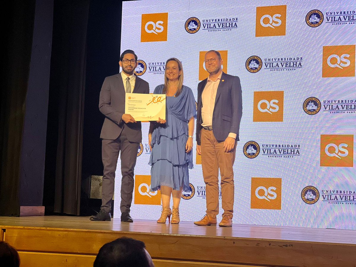 UTMManabi's tweet image. Recibimos el reconocimiento QS Latin America Rankings: New Entrants, en la Cumbre de Educación Superior de QS América realizado en la Universidad Vila Velha de Brasil. 

Nuestro rector, el Dr. Santiago Quiroz Fernández, nos representó y recibió el reconocimiento.  

#UTMUnidos