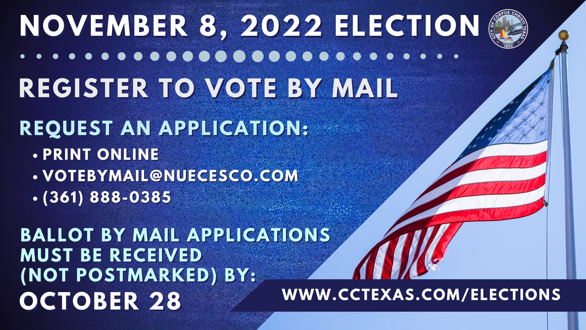 City of Corpus Christi on Twitter "If you need to register to vote by