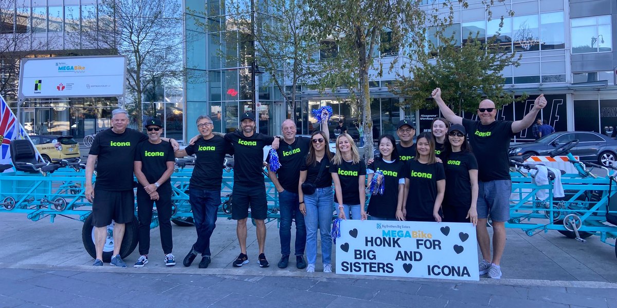 IconaProperties's tweet photo. Leaving the car at home today will save an average of 28 lbs of carbon dioxide. We're celebrating #CarFreeDay by finding greener ways to commute—walking, taking transit, or hopping on a megabike! A big thank you to @BigSistersBCLM for having us yesterday. #pedalforpotential https://t.co/6F0gaG0L5J