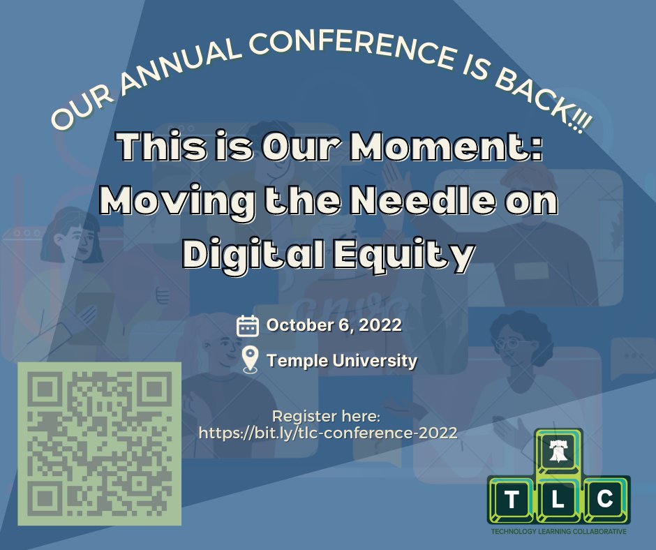 TLC_Philly's tweet photo. Our annual conference is coming up in TWO WEEKS! This can't miss event will feature speakers from NTIA, Pennsylvania Broadband Development Authority, City of Philadelphia, and many of your fellow digital inclusion practitioners. Learn more: https://t.co/cGzI0GB43L https://t.co/LhyNH9ecZR