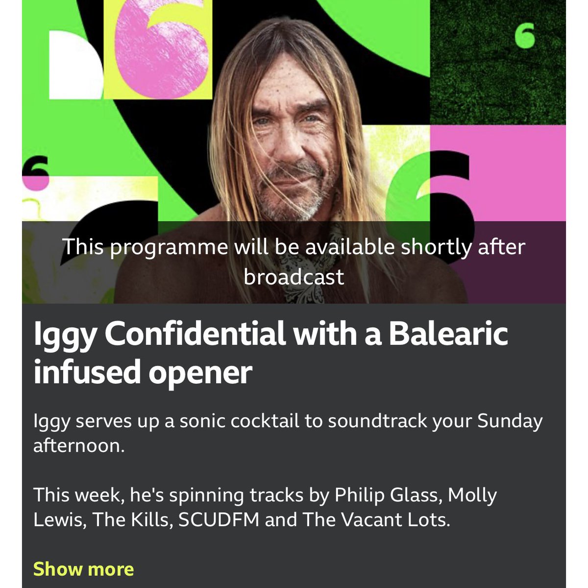 <a href="/scudfm/">SCUDFM</a> will be getting a spin on <a href="/IggyPop/">Iggy Pop</a> show on <a href="/BBC6Music/">BBC Radio 6 Music</a> this coming Sunday… tune in and drop out 💥 #newmusic #outnow #dashthehenge #independentartist #independentlabel