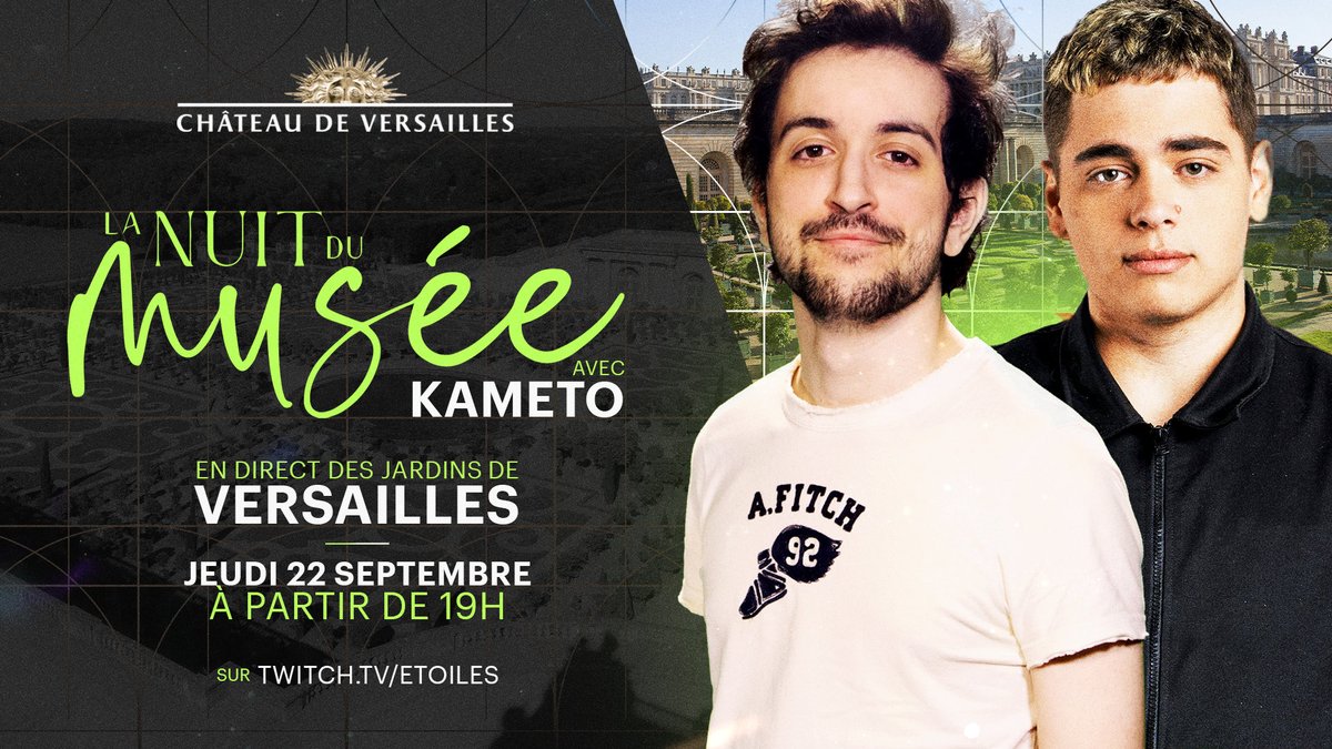 C'EST MAINTENANT....
On se balade dans les jardins de versailles avec un setup exceptionnel!!
twitch.tv/etoiles