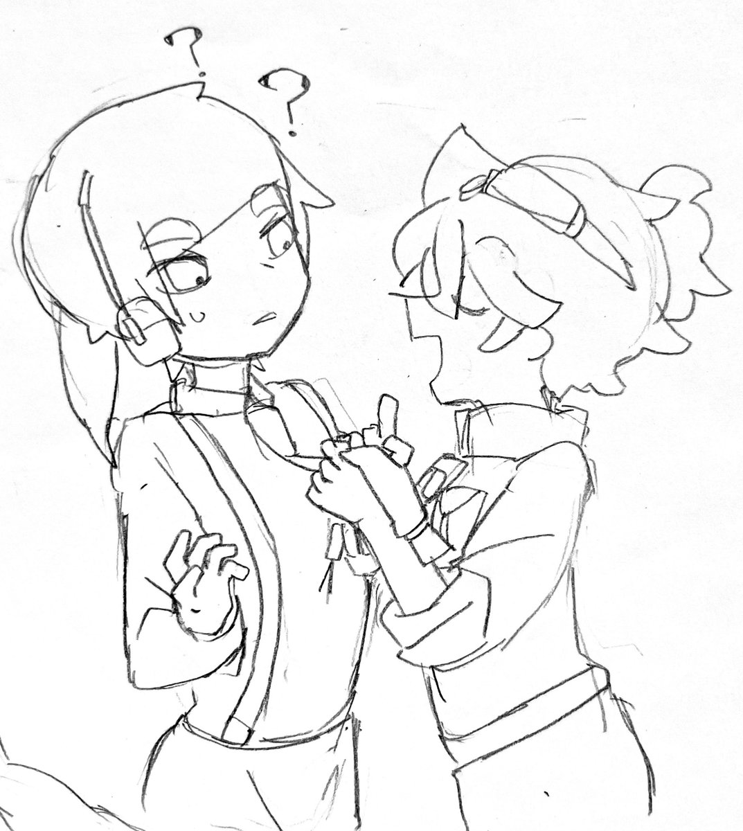 これは初期のキーマにネクタイの結び方を教えているアリちゃん
#いいぞの創作 