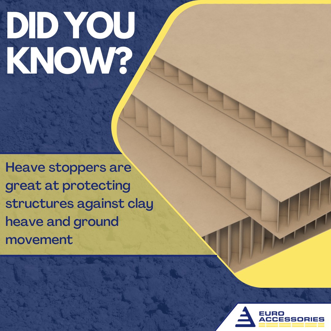 Protect Your Projects Against Ground Movement

Ground beams and slabs can be cracked by the pressure that ground movement causes when concrete foundations are built on shrinkable soils.

Find out more at: euroacc.co.uk/heave-stopper

#euroaccessoriesltd #heavestopper #buildingbetter