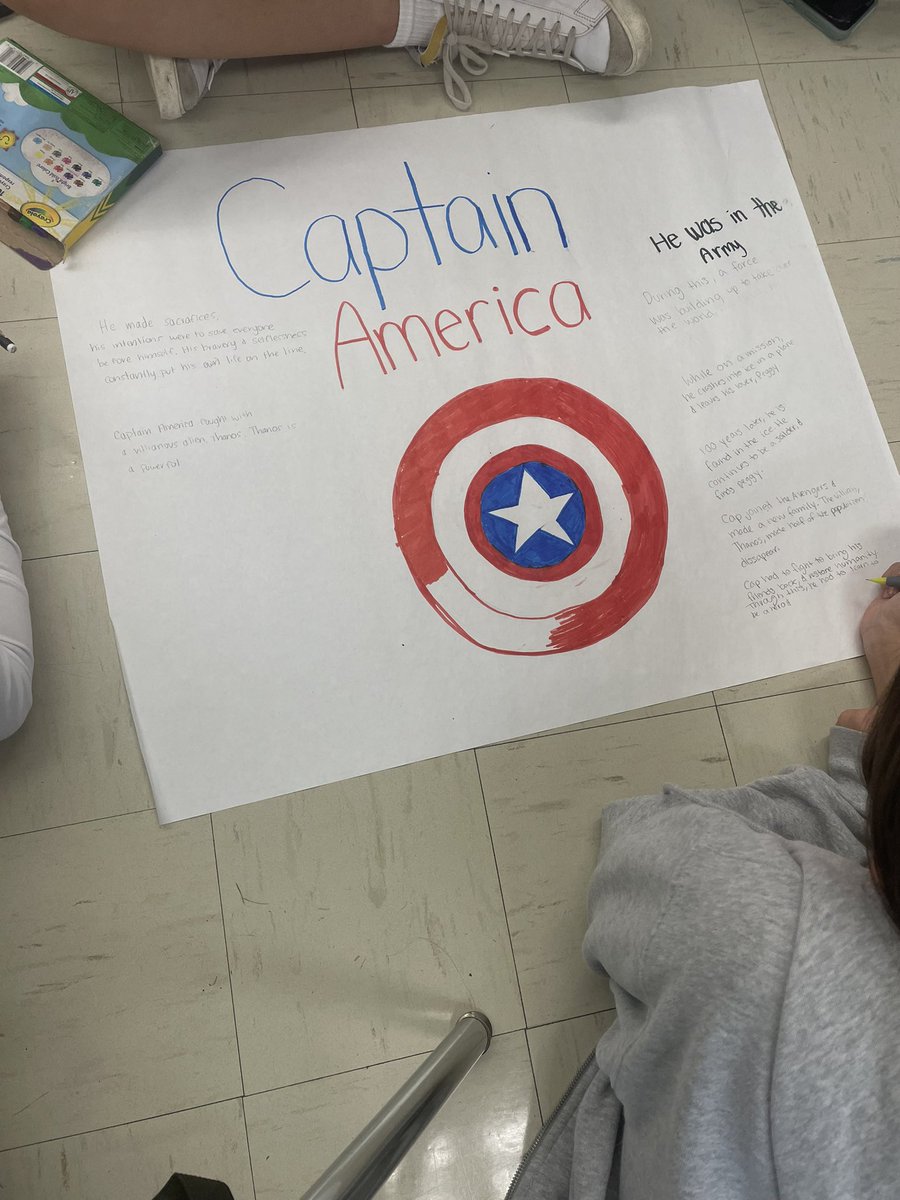 MsOndrof's tweet photo. P7 showing their understanding of the hero’s journey as they map some of their favorite heroes’ journeys! https://t.co/3GWAwMEAir