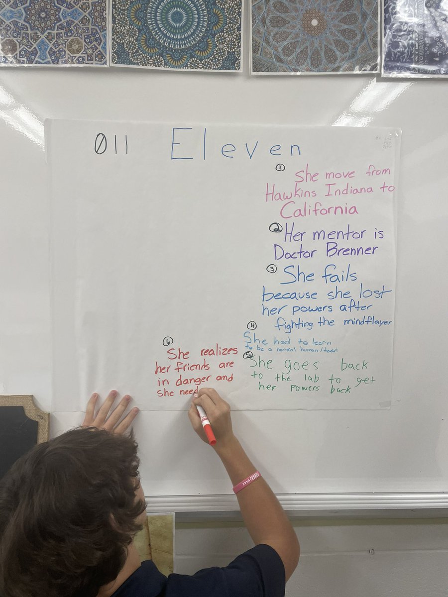 P7 showing their understanding of the hero’s journey as they map some of their favorite heroes’ journeys!