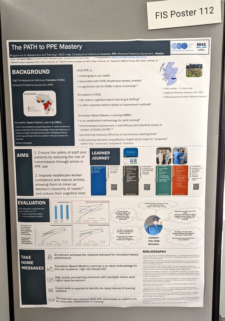 Come and say hello at #FIS22 poster walk. Poster 112. There's beer! 

Answering the question on how we should train HCWs in HCID PPE...