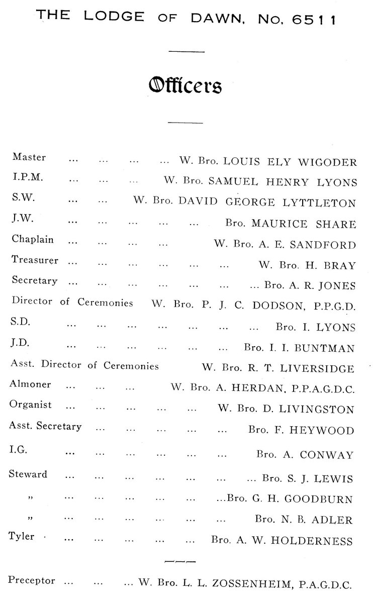 🎂 HAPPY BIRTHDAY to US 🎂

Today is our 75th Anniversary.

Here's pics from the booklet from the day of our consecration.
*Founders
* Officers
* Consec Officers

<a href="/WYFreemasons/">Yorkshire West Riding Freemasons</a> 
<a href="/UGLE_GrandLodge/">United Grand Lodge of England</a> 
<a href="/5Membership/">Deputy Provincial Membership Officer</a> 
<a href="/A1PCommsC/">Area 1 Communications Officer</a> (👋👋)
<a href="/Shaun_UGLE/">Shaun Butler ACIM</a>

#LeedsFreemasons
#FreemasonsInLeeds