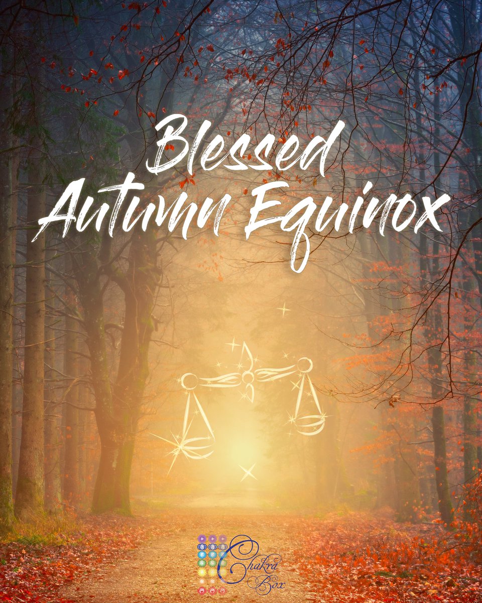 ChakraBox's tweet photo. The autumn equinox is a day of balance and harmony as the hours of lightness and darkness are equal. On a similar theme, Libra season brings peace, compromise, and harmony as we try to defuse situations with grace and charm over the next four weeks.
#AutumnEquinox #Libra https://t.co/MldXadDdzo