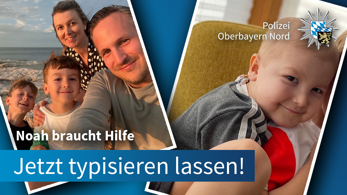 polizeiOBN's tweet photo. Der 5-jährige Noah aus #FFB ist an #Leukämie erkrankt und braucht dringend eine #Knochenmarkspende.
Lasst euch typisieren (https://t.co/7YxVFIiU2m) und rettet im besten Fall nicht nur Noahs Leben.
Weitere Informationen in unserem Pressebericht: https://t.co/2juqQ0v4Nm https://t.co/TzlZJj3Xwl