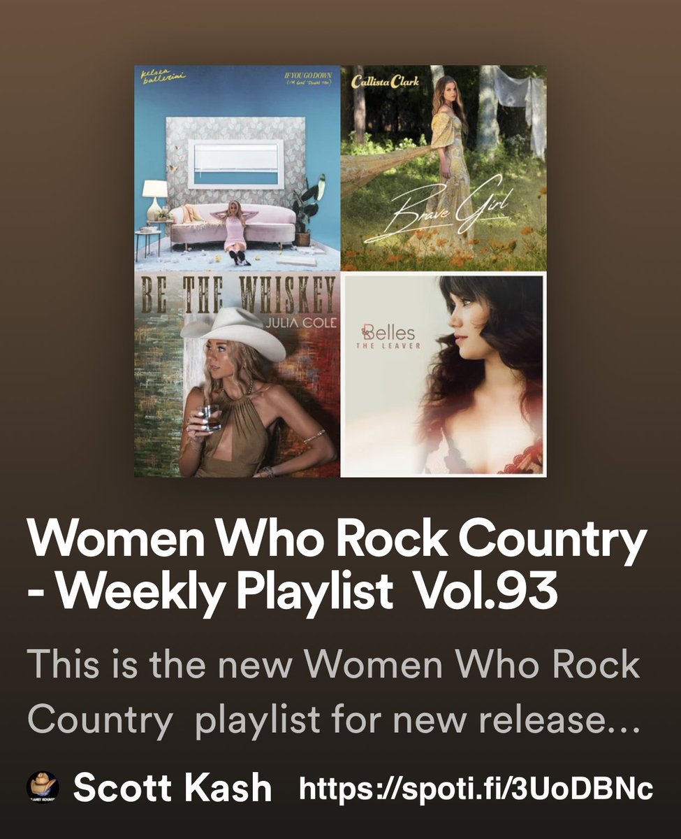 ScottKash88's tweet photo. Hereโs the new #WomenWhoRockCountry playlist for the best new album/EP releases by
#GracieJeanMusic
@theGoodGraces
@amysheppardpie
#KatAndAlex
@AmyRay
+MORE
#Spotify
https://t.co/KPHhx7BTaj
#NewMusicRelease #CountryMusic2022 #rtitbot @rtArtBoost #SpotifyRT https://t.co/qnlZ3iexOH