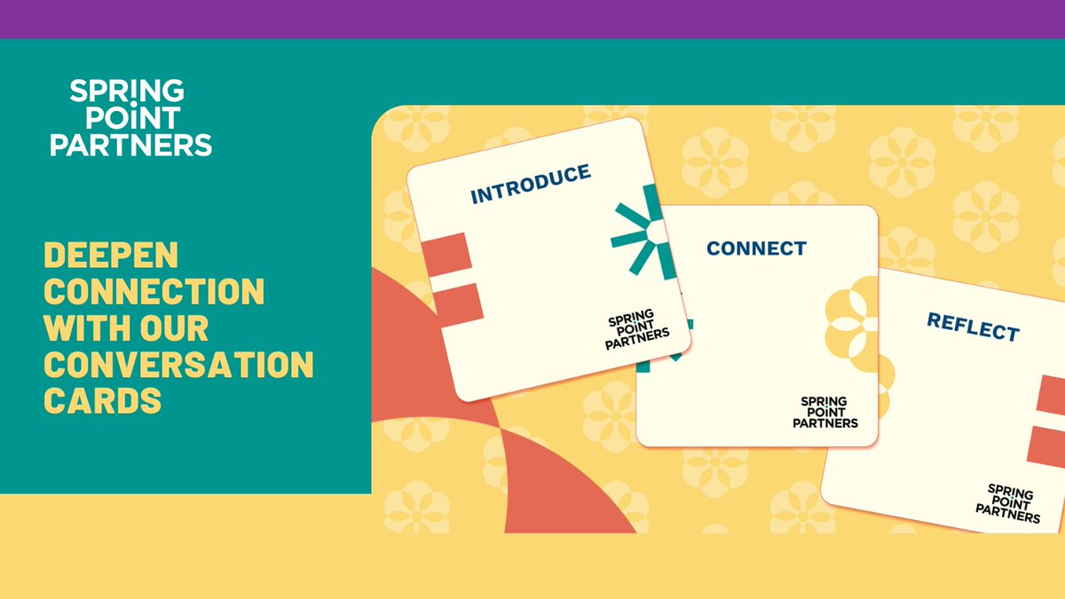 Originally created for our spring convening, we’ve made our conversation cards available digitally! We’ve found this deck to be a powerful leadership learning tool that can foster personal reflection and deepen connections.
Swipe through: thespringpoint.com/shared-learnin…