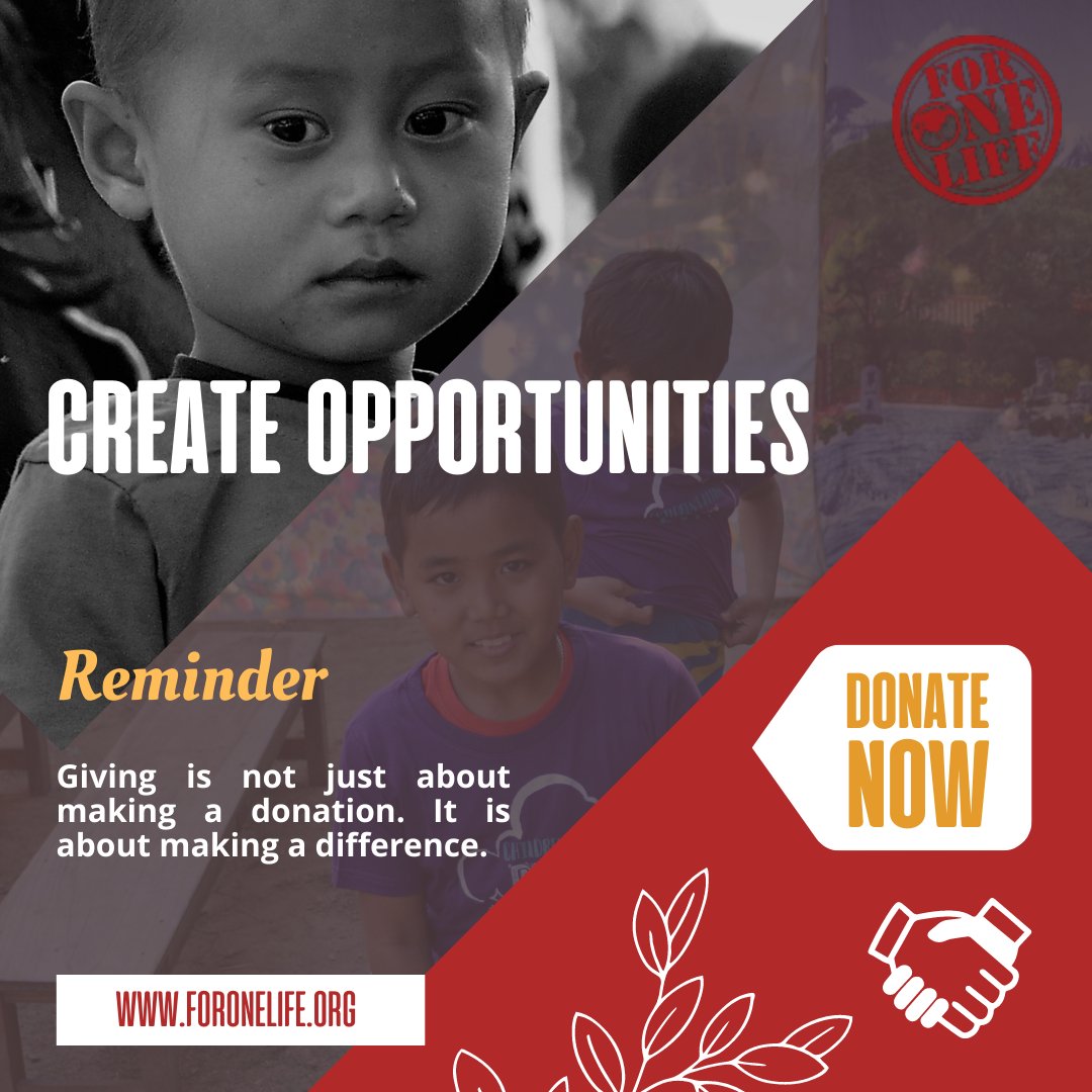ForOneLife1's tweet photo. Many people in the world do not have the opportunities that you take for granted. Give, learn & get involved: https://t.co/Nez2h1ehtA - Thank you for supporting #ForOneLife https://t.co/Atz04ib6Z2