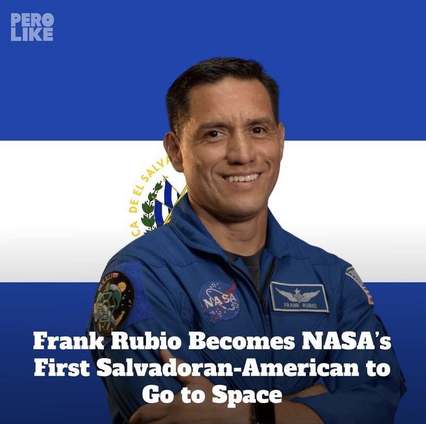 Dr. Frank Rubio is the first Salvadoran-American to travel to space! 🇸🇻 He’s a U.S. Army veteran from Los Angeles . This is the American dream!! Orgullo Hispano 💯 🙌🏽 

#HispanicHeritageMonth 

instagram.com/p/CiyP7UHrFj3/…