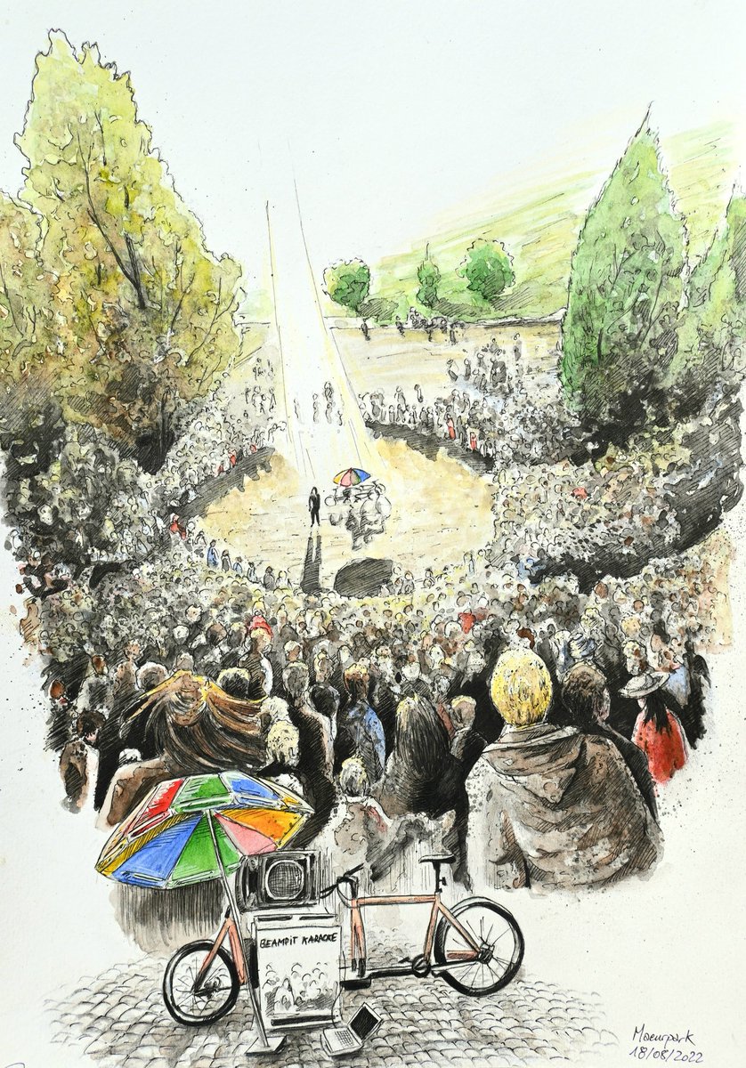 vetcprojet's tweet photo. Maeurpark. Un karaoke dans le rue de Berlin
#art #berlin #allemagne #aquarelle #voyage #dessin #wordpress https://t.co/C9tCmsQgH6