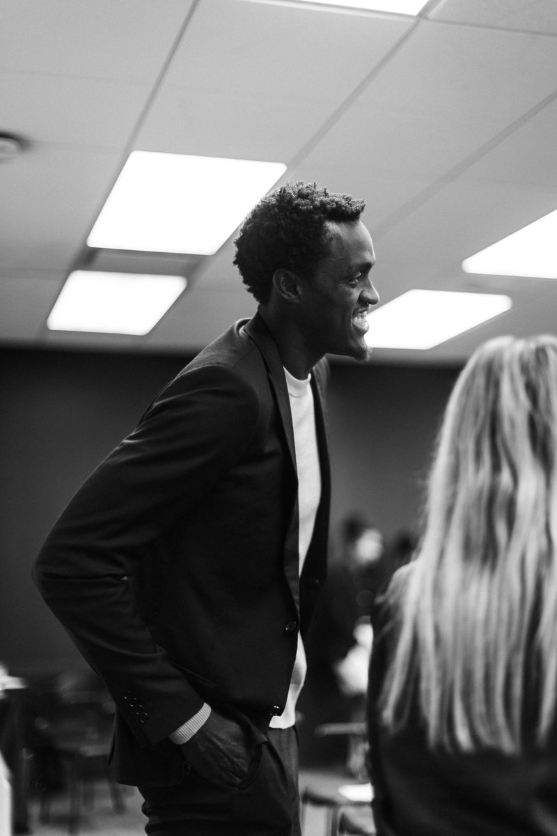 Raptors's tweet photo. Yesterday, @pskills43 was in attendance at @TorontoMet as the school announced that some @LincAlexLawTMU students had the opportunity to earn meaningful and paid work with several organizations working towards social change through his donations and The PS43 Foundation Canada. https://t.co/FLInGde344