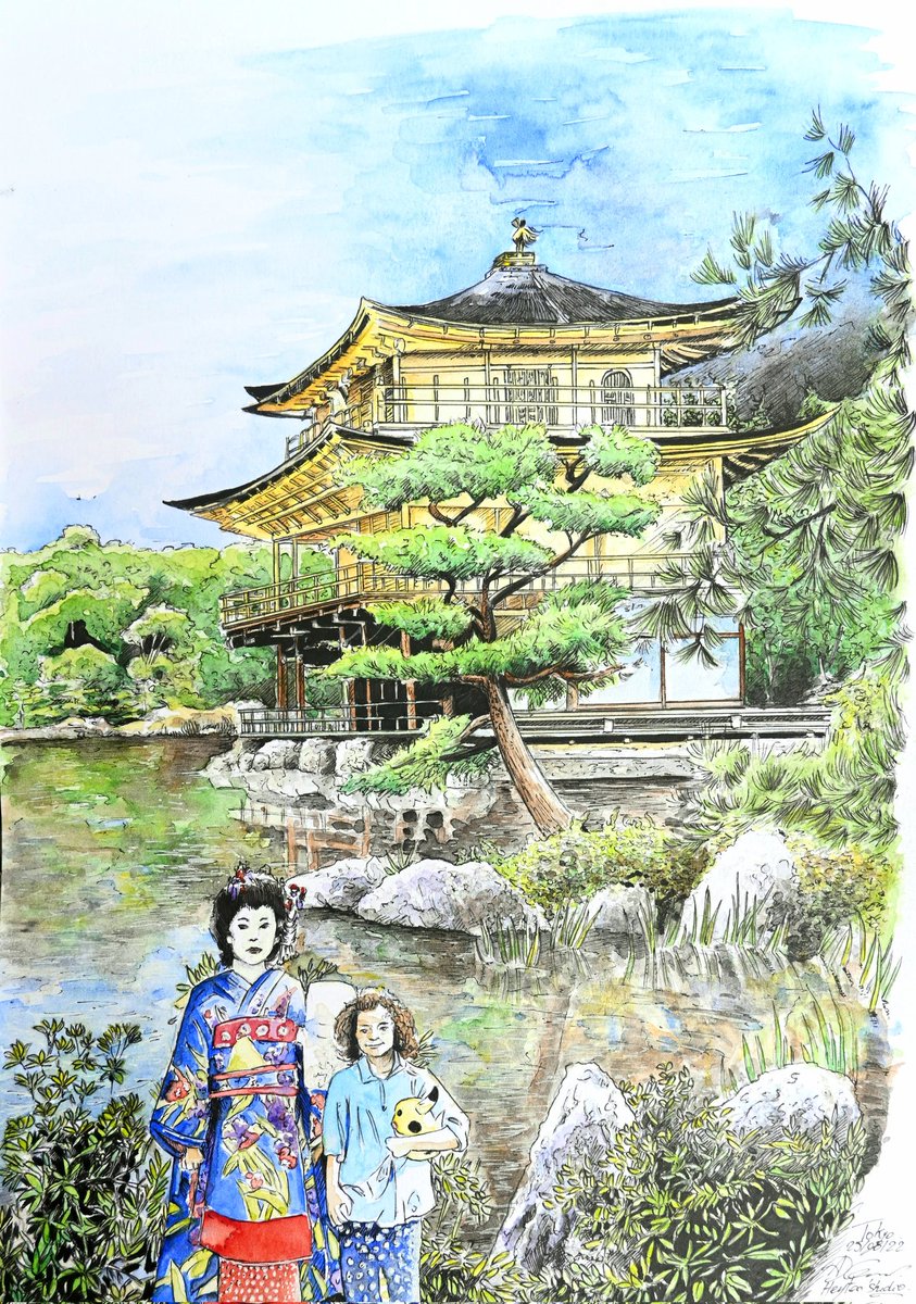 vetcprojet's tweet photo. La petit fille et l’apprenti geïsha par aya gogistvili,
#art #dessin #voyage #japon #WordPress #drawing #drawingchallenge #watercolor #geisha #mJmTravel https://t.co/Rvk4y1Ft9f
