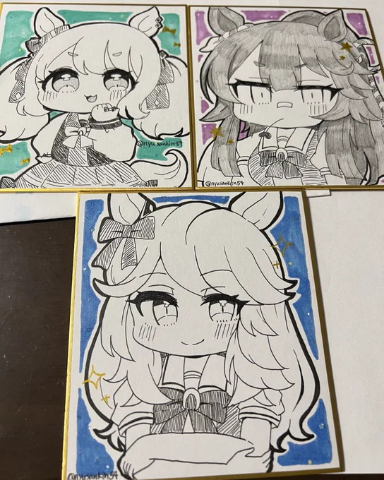 かんせい!!寝る!! 金色のペン楽しい! 