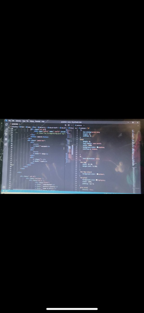 cinmisade's tweet photo. Trying to build a Jumia web clone with HTML and CSS. https://t.co/XXyj5UUlXn