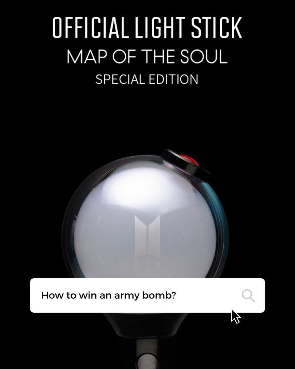BE_Happier_BTS's tweet photo. BTS Army Bomb Giveaway ✨
💠 RT &amp; be a follower to enter. 

Ends Oct. 28th. Open Worldwide. ✨ https://t.co/gqlwqiYMHV